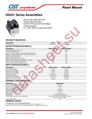 HS251-D2450 datasheet  